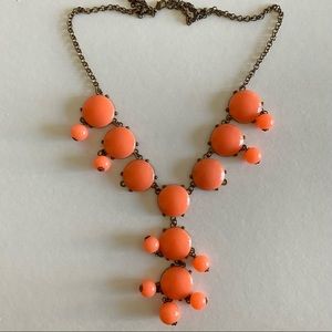 Peach Colored Bubble Statement Necklace